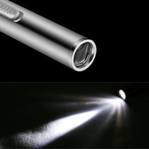Lanterna portátil portátil para uso médico Mini lanterna de enfermagem recarregável LED tocha + clipe de aço inoxidável de qualidade e profissional