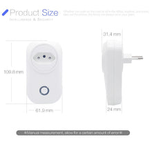 Carregar imagem no visualizador da galeria, Brasil WIFI Smart Socket BR Tomada sem fio Controle de voz Smart Timing Switch Power Monitor para Alexa Google Home IFTTT
