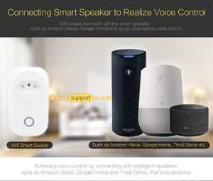 Brasil WIFI Smart Socket BR Tomada sem fio Controle de voz Smart Timing Switch Power Monitor para Alexa Google Home IFTTT