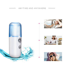 Carregar imagem no visualizador da galeria, Mini Pulverizador Facial Rosto usb 30 ml Hidratação a Vapor Umidificador