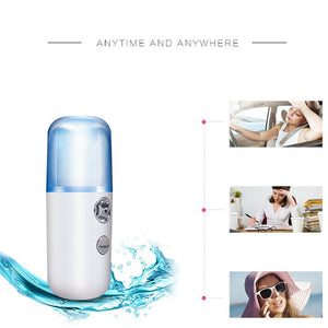 Mini Pulverizador Facial Rosto usb 30 ml Hidratação a Vapor Umidificador