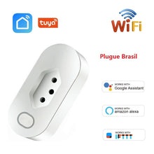 Carregar imagem no visualizador da galeria, Brasil Smart WIFI Socket BR Tomada sem fio Tuya Smart Timing Plug Monitor de energia 16A para Alexa Google Home IFTTT Frete grátis