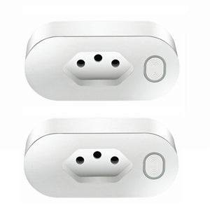 Brasil Smart WIFI Socket BR Tomada sem fio Tuya Smart Timing Plug Monitor de energia 16A para Alexa Google Home IFTTT Frete grátis