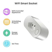 Carregar imagem no visualizador da galeria, Brasil Smart WIFI Socket BR Tomada sem fio Tuya Smart Timing Plug Monitor de energia 16A para Alexa Google Home IFTTT Frete grátis