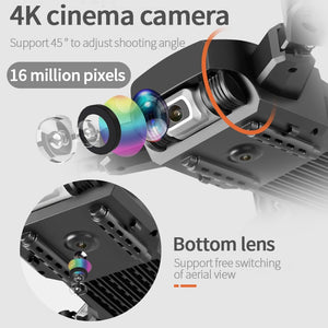 Drone Câmera 4K de Grande Angular HD 1080 P WiFi