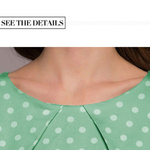 Vestido de Manga Curta Escritório Elegante