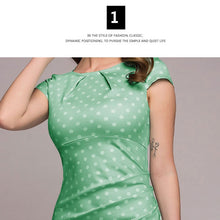 Carregar imagem no visualizador da galeria, Vestido de Manga Curta Escritório Elegante