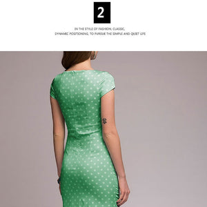 Vestido de Manga Curta Escritório Elegante