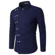 Carregar imagem no visualizador da galeria, Camisa de Manga Longa Masculina de Ajuste Fino