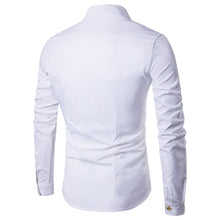 Carregar imagem no visualizador da galeria, Camisa de Manga Longa Masculina de Ajuste Fino