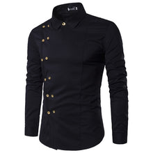 Carregar imagem no visualizador da galeria, Camisa de Manga Longa Masculina de Ajuste Fino