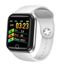 Carregar imagem no visualizador da galeria, Relógio inteligente feminino esportivo pulseira inteligente IP67 relógio à prova d&#39;água pedômetro monitor de frequência cardíaca LED tela colorida para Android ios