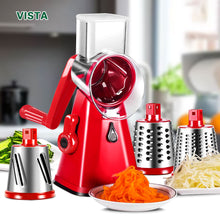 Carregar imagem no visualizador da galeria, Cortador manual de vegetais Fatiador Acessórios de cozinha Redondo multifuncional Rotate Mandoline Slicer Batata Queijo Gadgets Cozinha