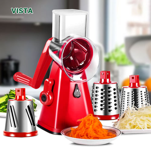 Cortador manual de vegetais Fatiador Acessórios de cozinha Redondo multifuncional Rotate Mandoline Slicer Batata Queijo Gadgets Cozinha