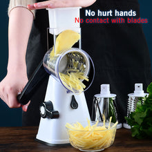Carregar imagem no visualizador da galeria, Cortador manual de vegetais Fatiador Acessórios de cozinha Redondo multifuncional Rotate Mandoline Slicer Batata Queijo Gadgets Cozinha