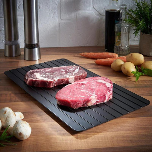 Bandeja de degelo rápido de 1 unidade Descongelamento rápido Carne Peixe Frutos do mar Prato de degelo rápido Bandeja Placa de cozinha Gadget Tool Dropshipping