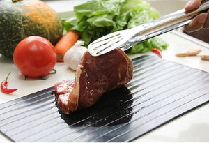 Bandeja de degelo rápido de 1 unidade Descongelamento rápido Carne Peixe Frutos do mar Prato de degelo rápido Bandeja Placa de cozinha Gadget Tool Dropshipping