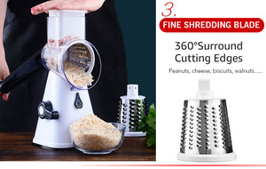 Cortador manual de vegetais Fatiador Acessórios de cozinha Redondo multifuncional Rotate Mandoline Slicer Batata Queijo Gadgets Cozinha