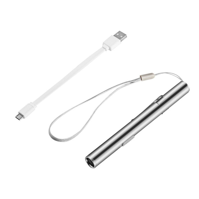 Lanterna portátil portátil para uso médico Mini lanterna de enfermagem recarregável LED tocha + clipe de aço inoxidável de qualidade e profissional